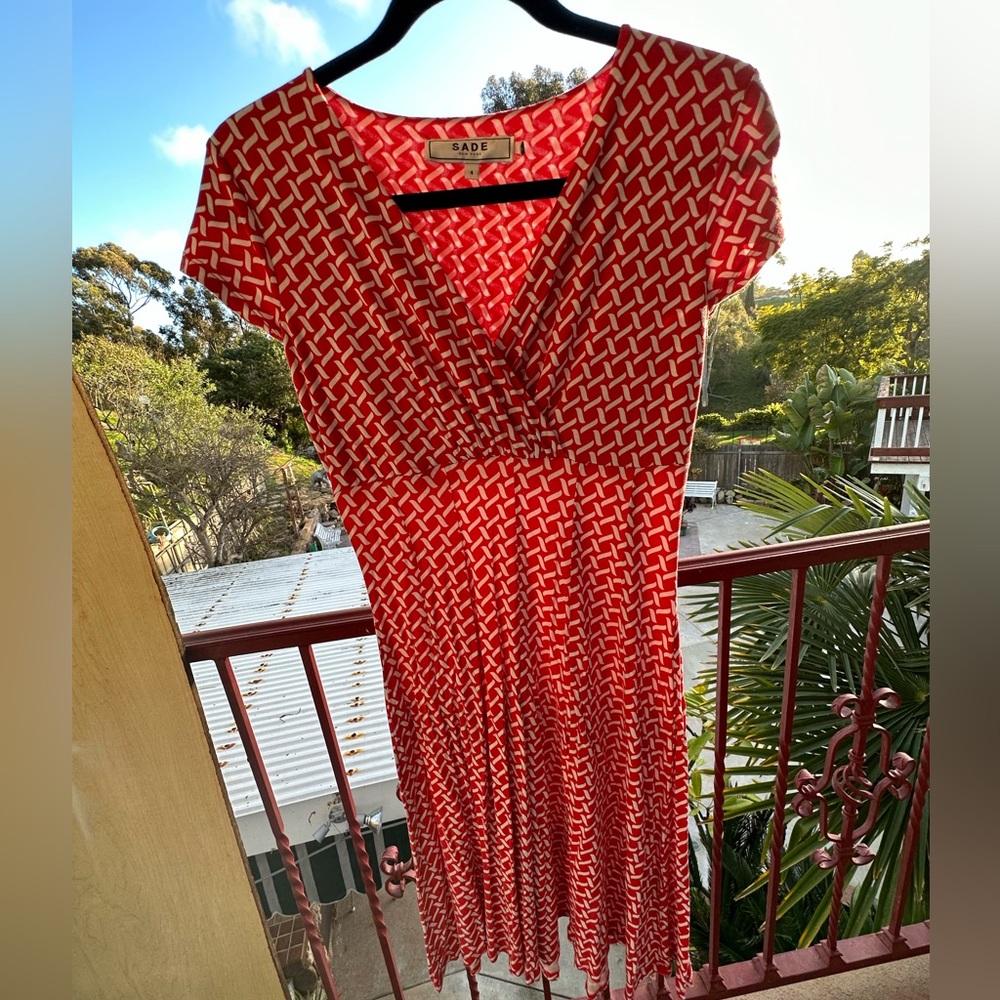 Red Knee Length Sade dress